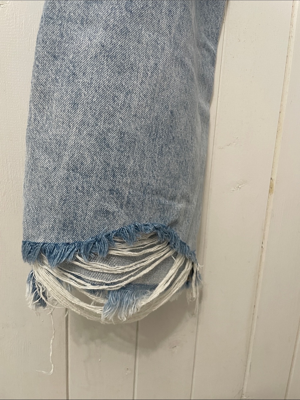 Free People - We The Free Light Blue Izzy Frayed-Hem Jeans - 28 - Picture 9 of 11